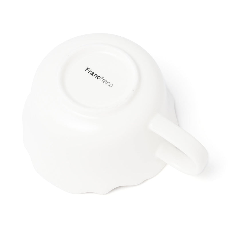 Flower Rim Soup Cup Ivory