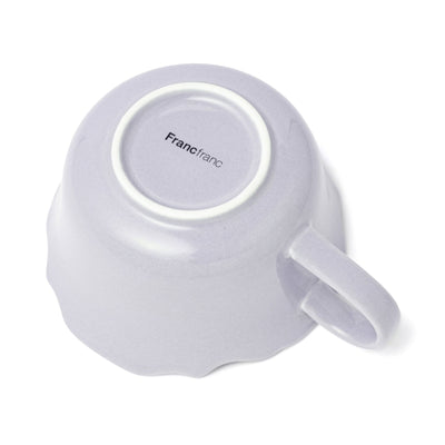 Flower Rim Soup Cup Blue