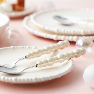 Pearl Plate Large Beige