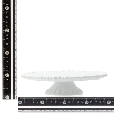 Pearl Cake Stand 1 Tier White