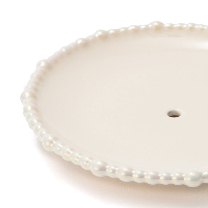 Pearl Cake Stand 3 Tier Beige