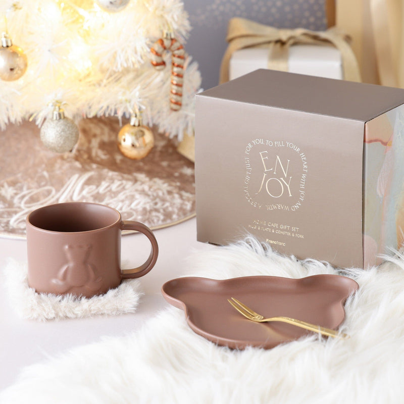 Home Cafe Gift Set Brown