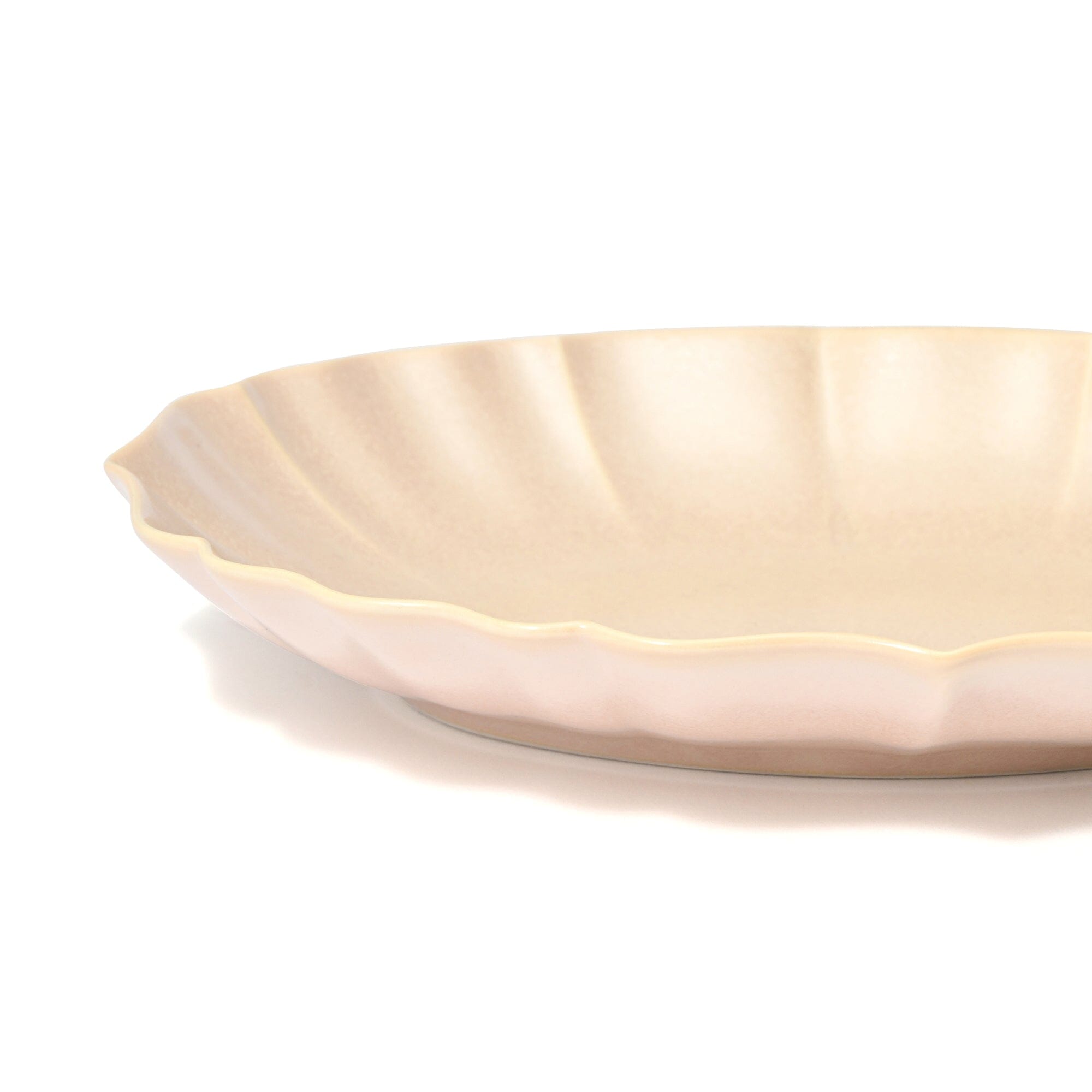 MINO 結晶釉橢圓盤子 淺粉紅色