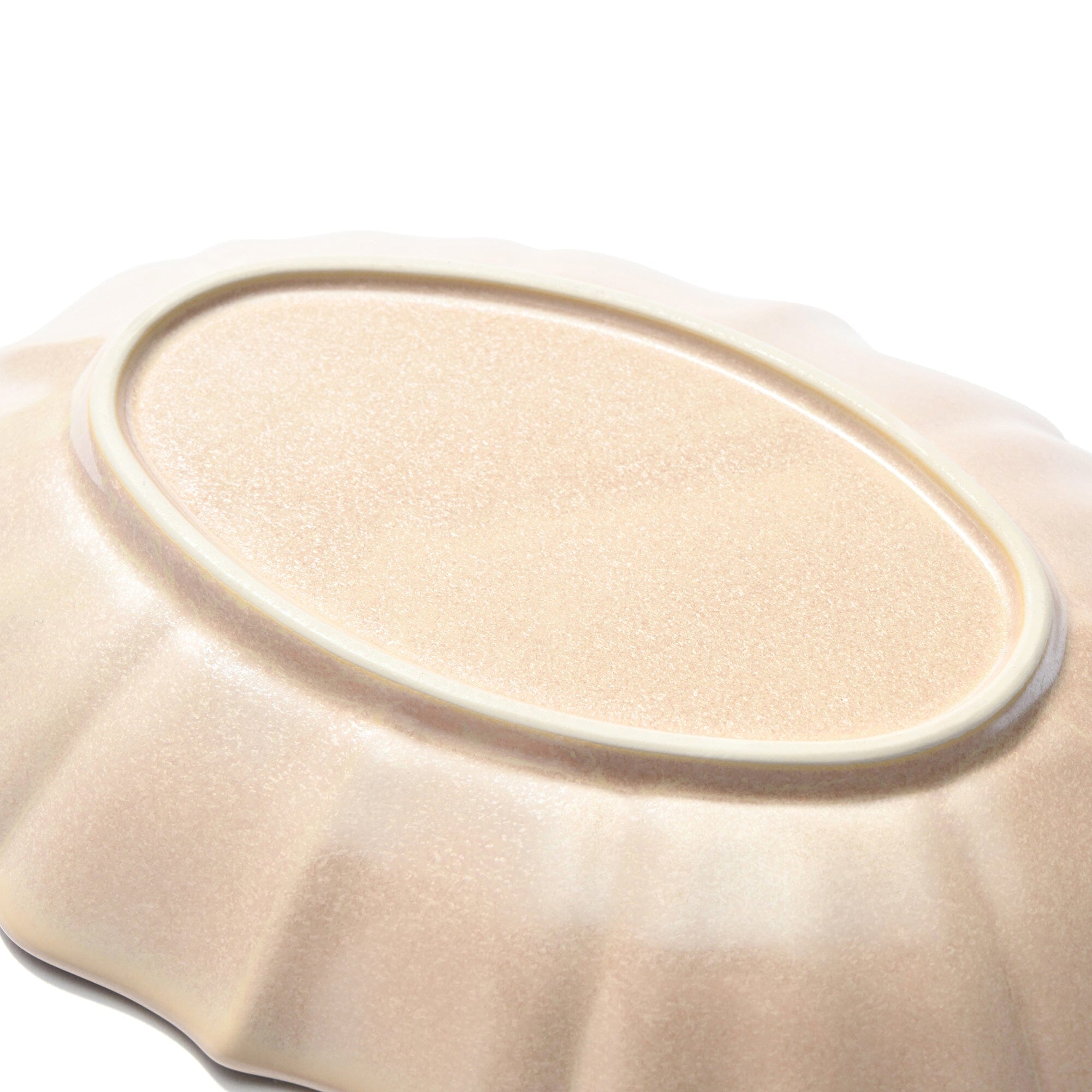 MINO 結晶釉橢圓盤子 淺粉紅色