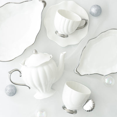 Shell Cup & Saucer White