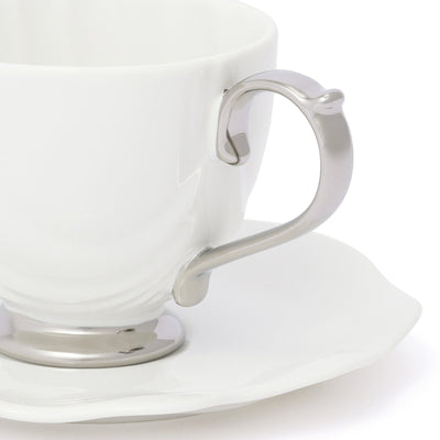Shell Cup & Saucer White