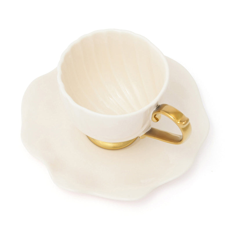 Shell Cup & Saucer Beige
