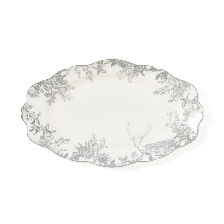 Jouy Oval Plate Gray