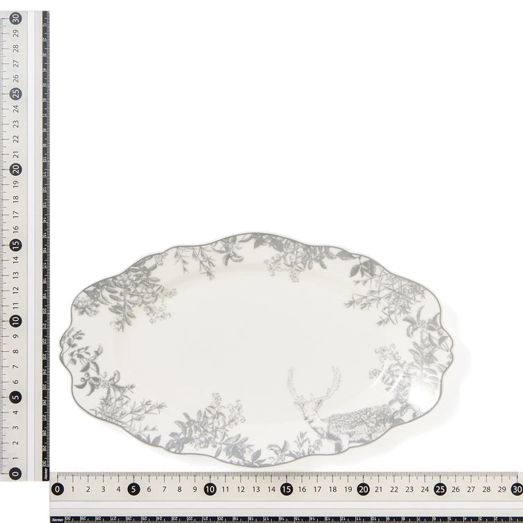 Jouy Oval Plate Gray