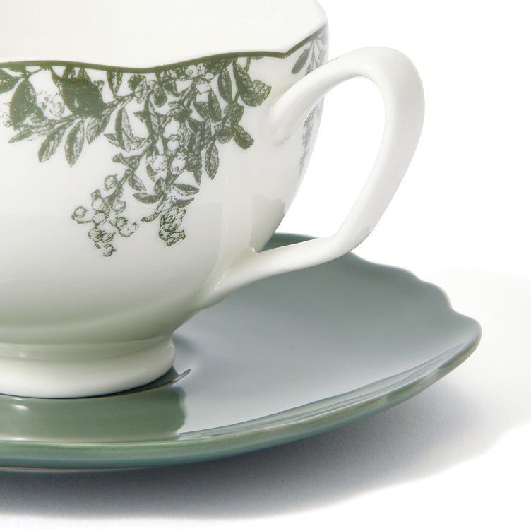 Jouy Cup & Saucer Green