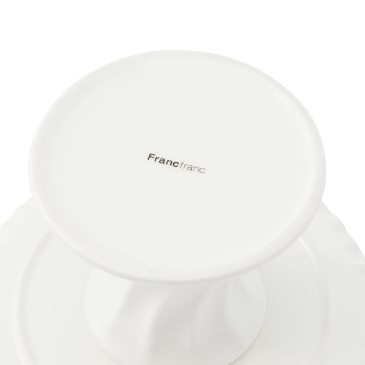 Whipped Cake Stand Large White