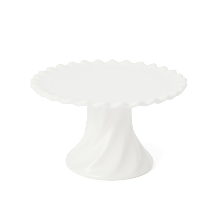 Whipped Cake Stand Small White
