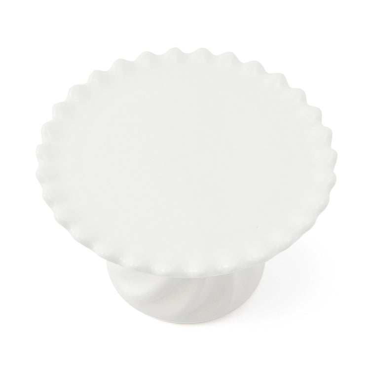 Whipped Cake Stand Small White