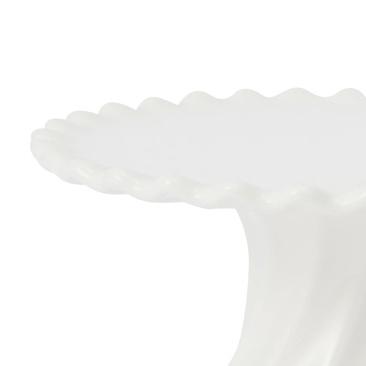 Whipped Cake Stand Small White