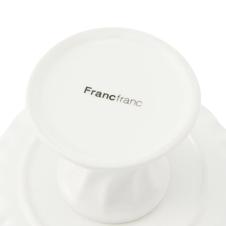 Whipped Cake Stand Small White