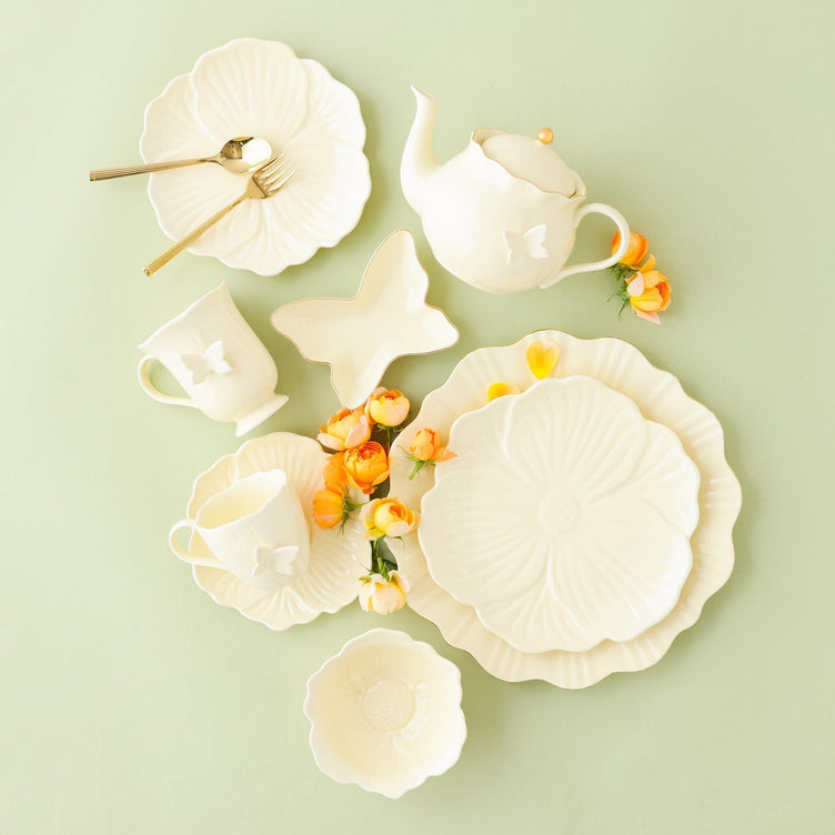 Petal Frill Cup & Saucer Yellow