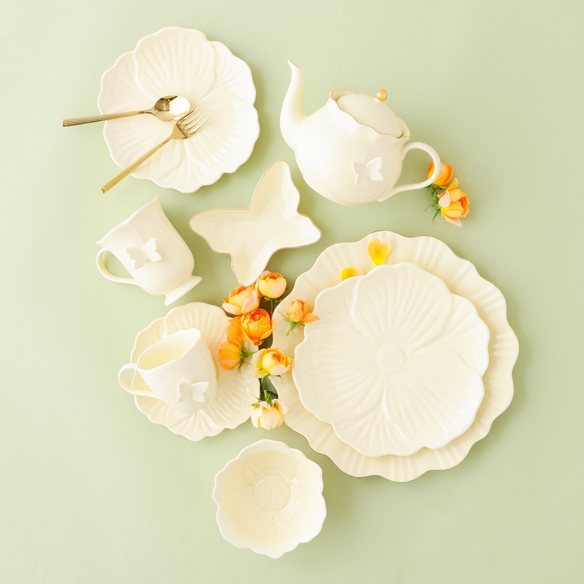 Petal Frill Teapot Yellow