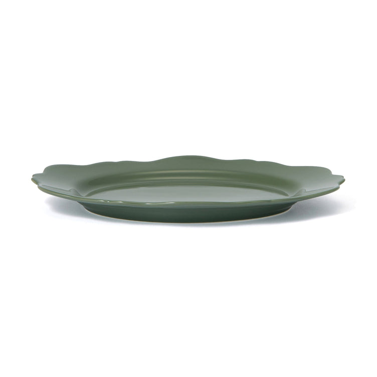 Color Oval Plate Green