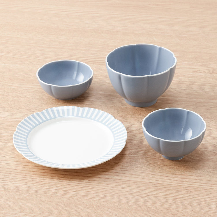Flower Mini Rice Bowl Blue