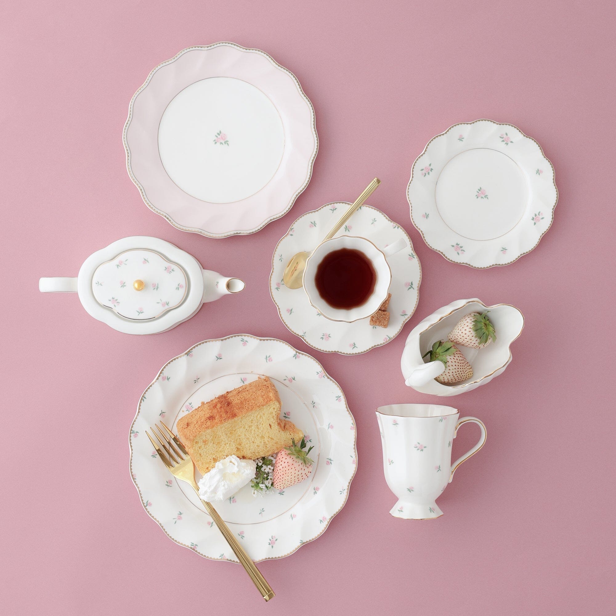 Classic Rose Cup & Saucer Pink