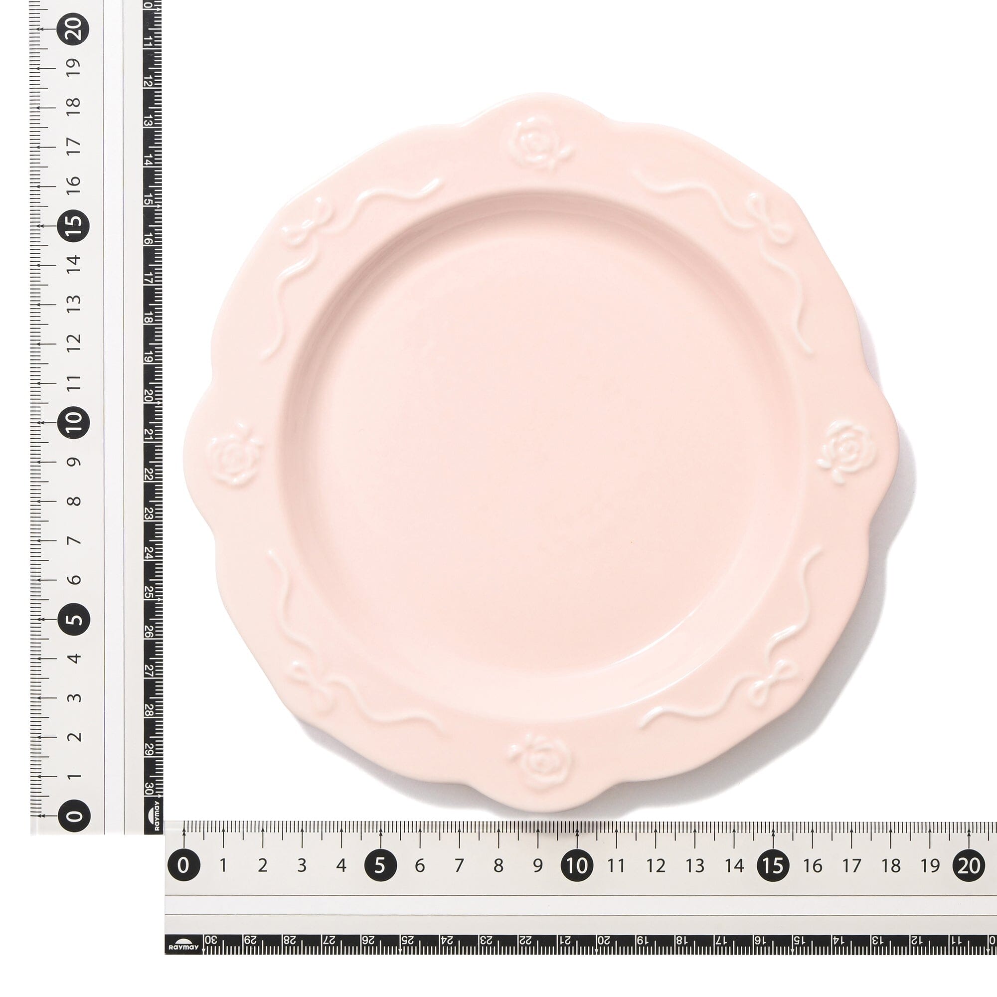 Rose Relief Plate Small Pink