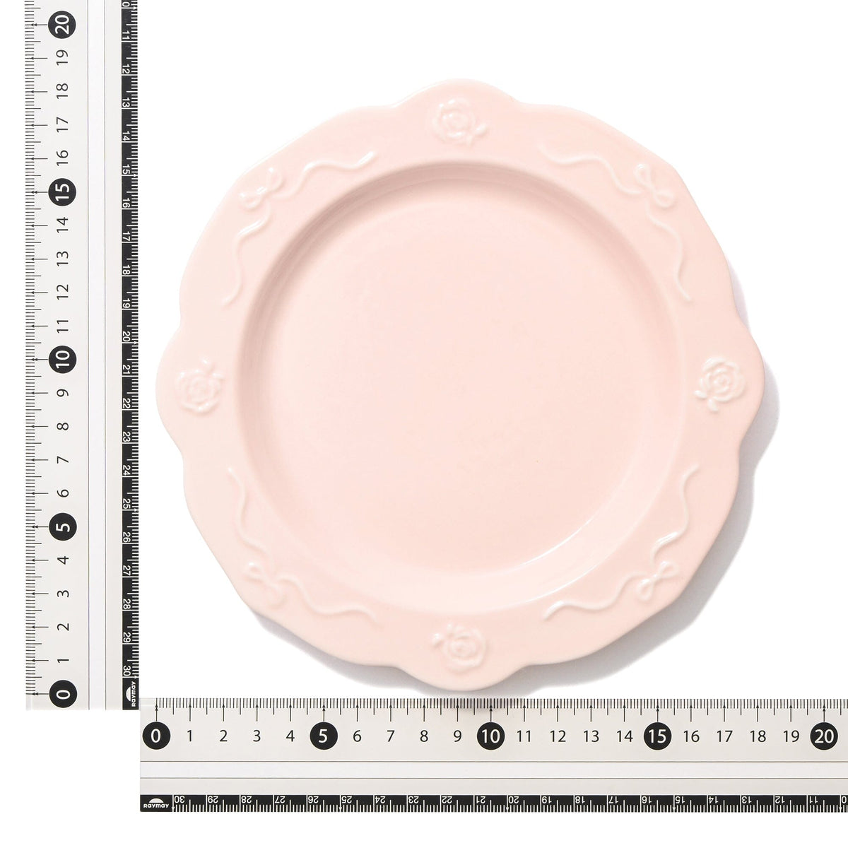 Rose Relief Plate Small Pink