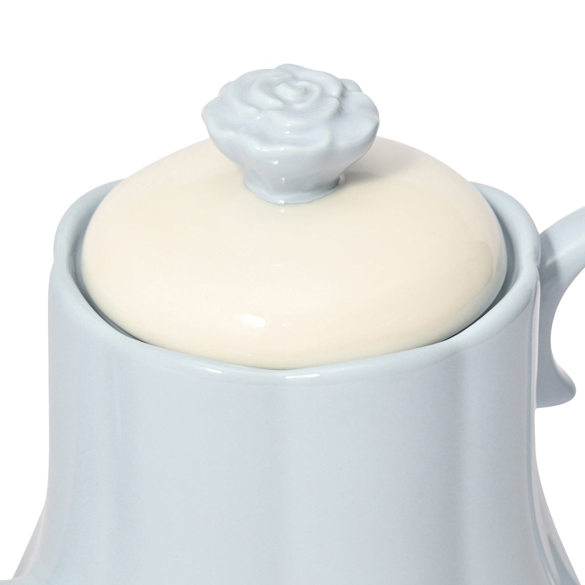 Rose Relief Teapot Blue