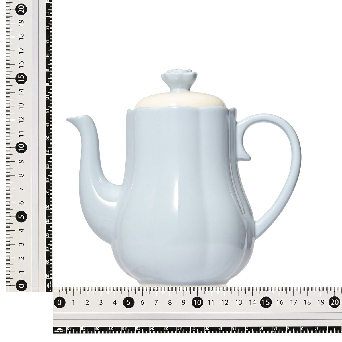 Rose Relief Teapot Blue