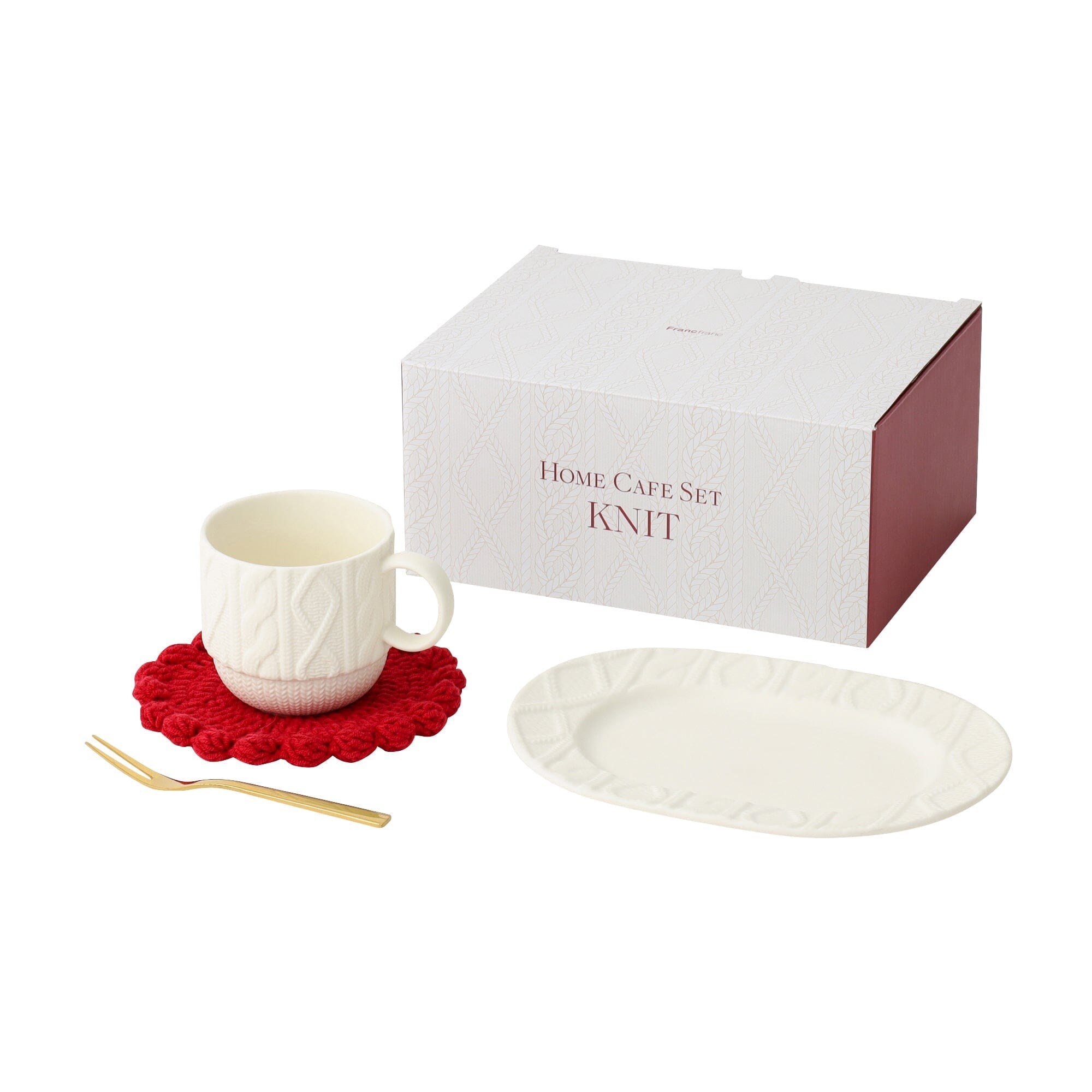 Home Cafe Set Knit White