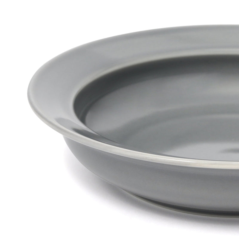 Mino Easy To Scoop Deep Plate Gray