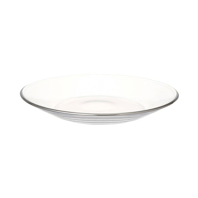 Clear Glass Plate Silver