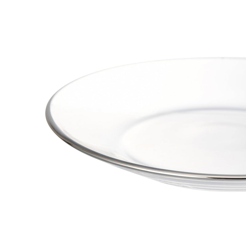 Clear Glass Plate Silver