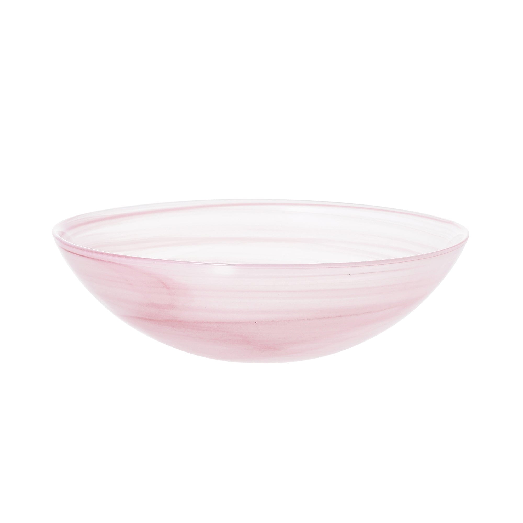 Marble Glass Bowl Large Pink