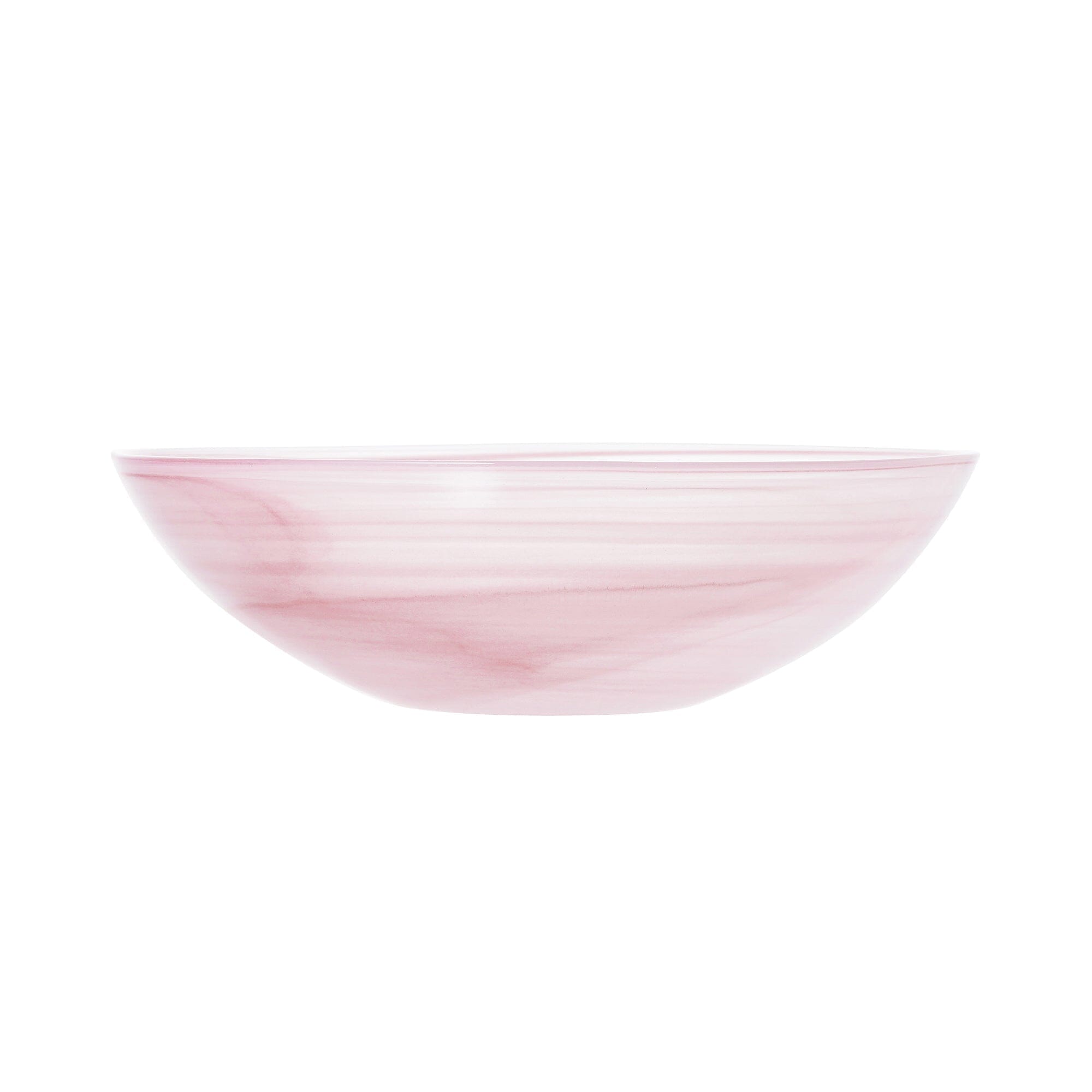 Marble Glass Bowl Large Pink