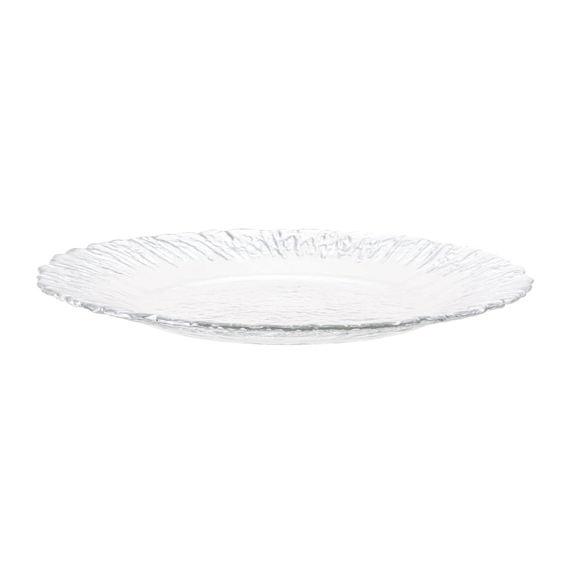 Shine Glass Plate Large Silver