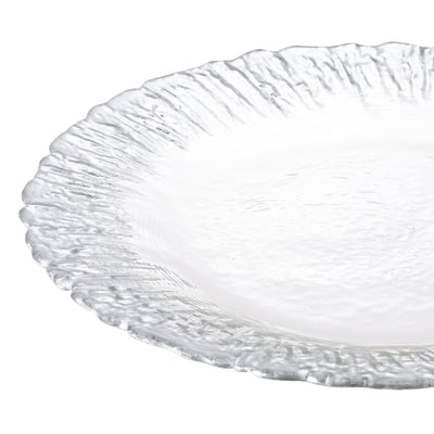 Shine Glass Plate Large Silver