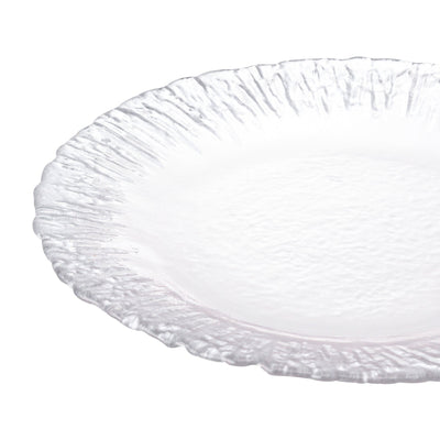 Shine Glass Plate Medium Silver