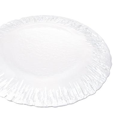 Shine Glass Plate Medium Silver