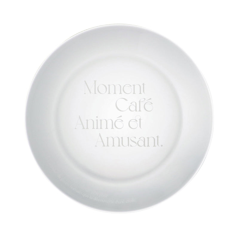 Typo Glass Plate White