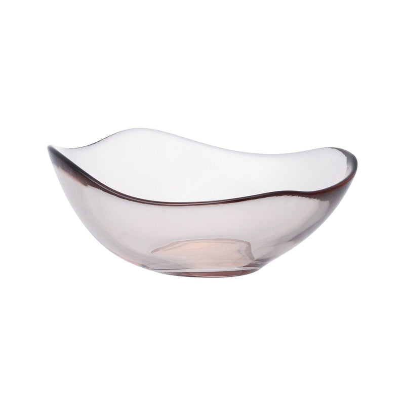 Wavelet Glass Bowl Medium Brown