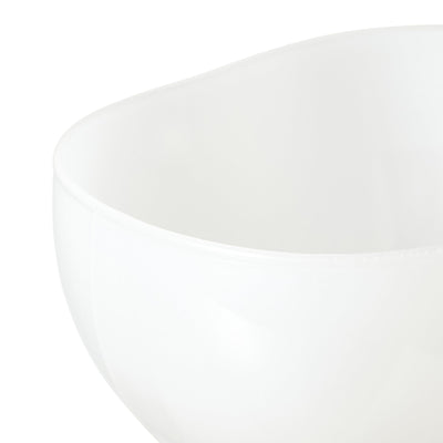 Glass Bean Bowl White