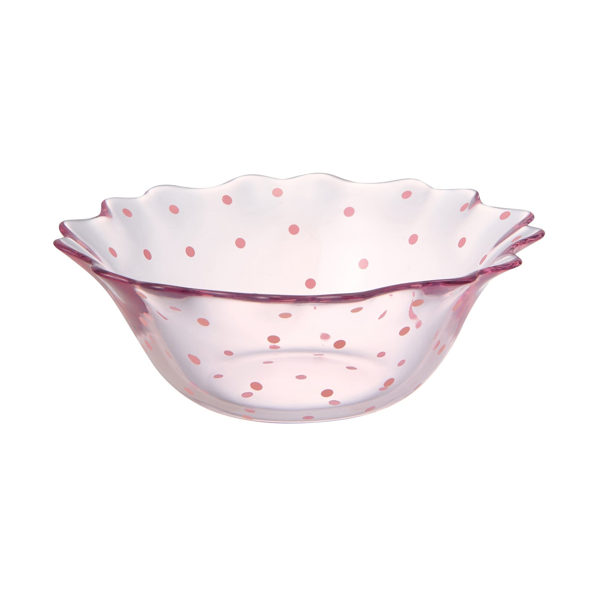 Dot Frill Glass Bowl Pink
