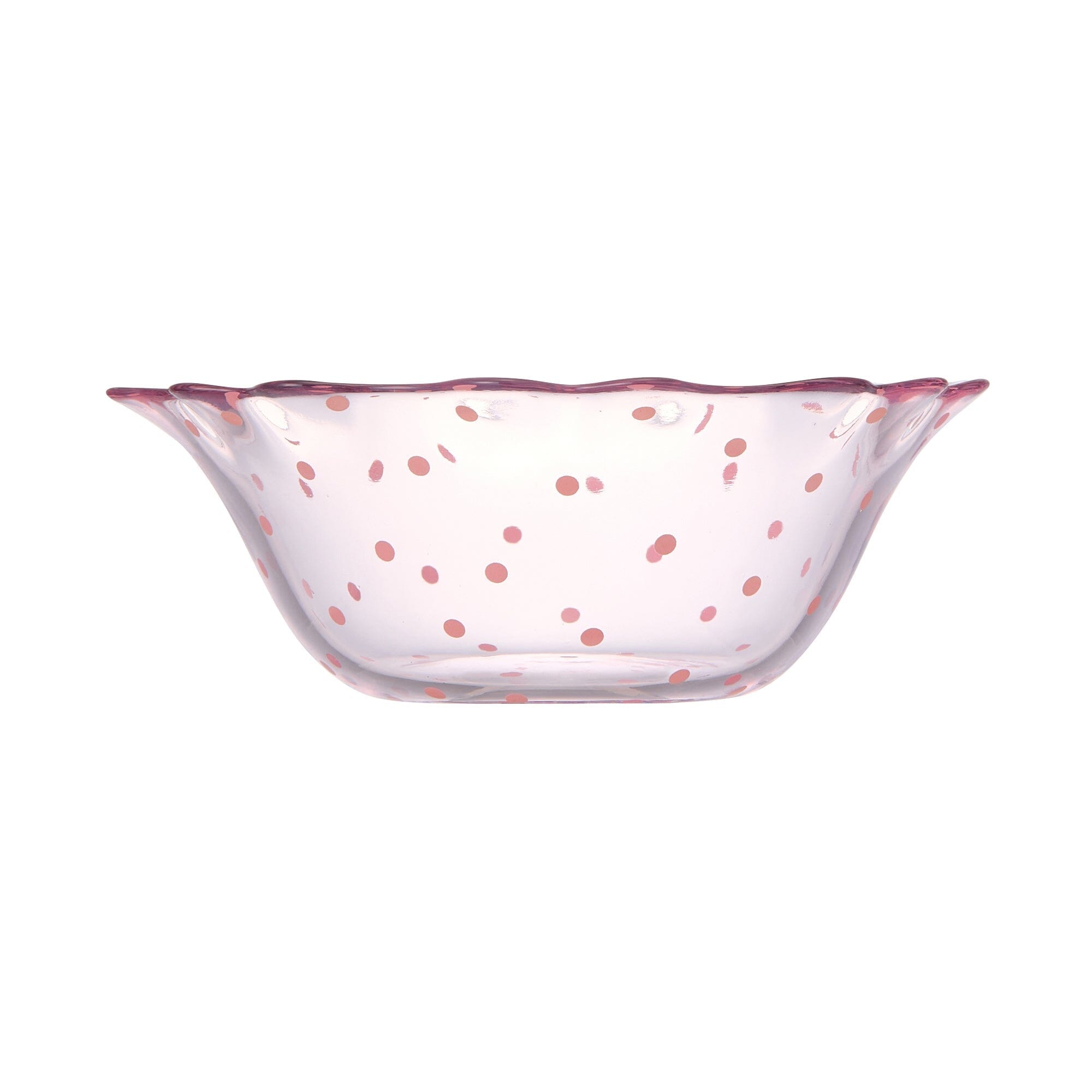 Dot Frill Glass Bowl Pink