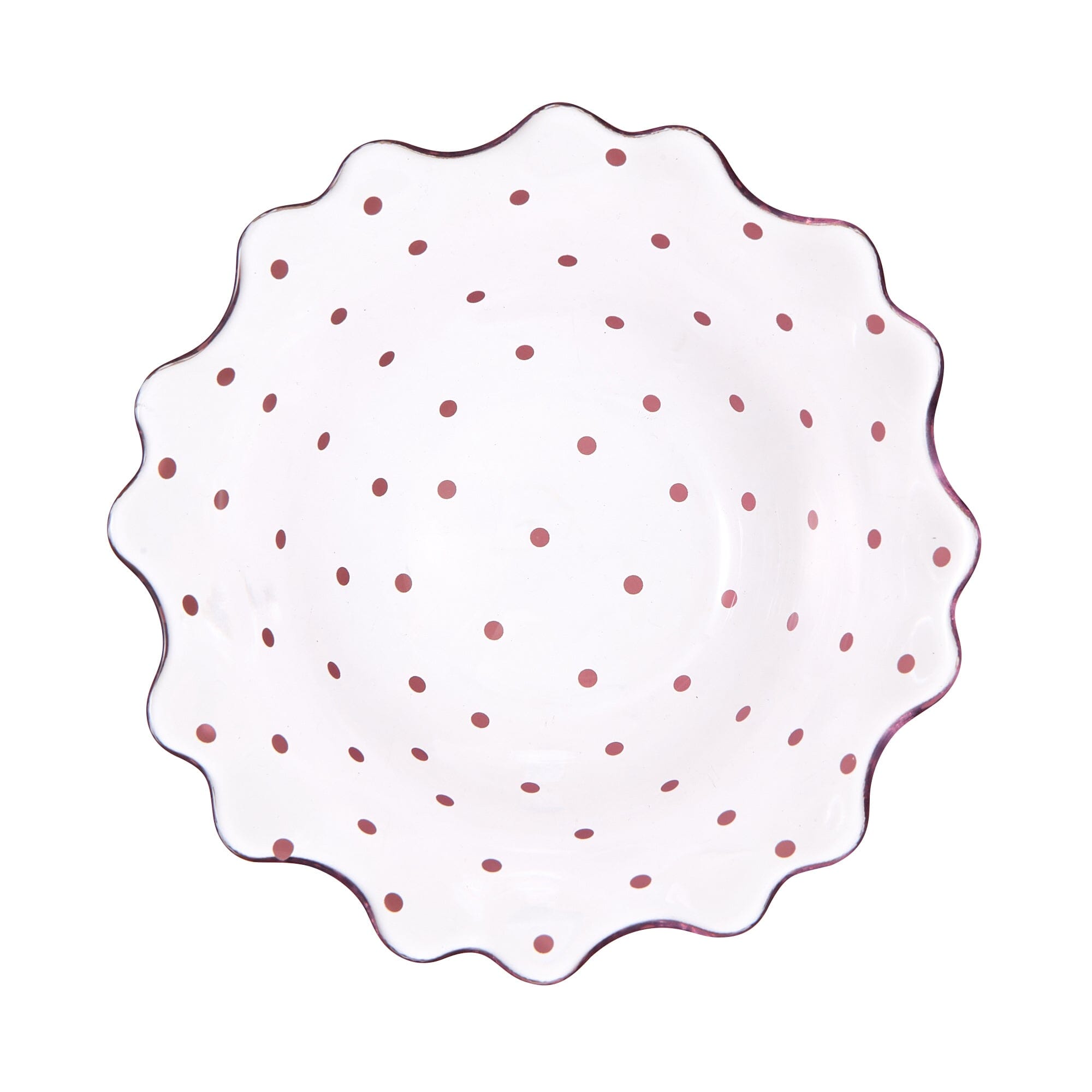 Dot Frill Glass Bowl Pink
