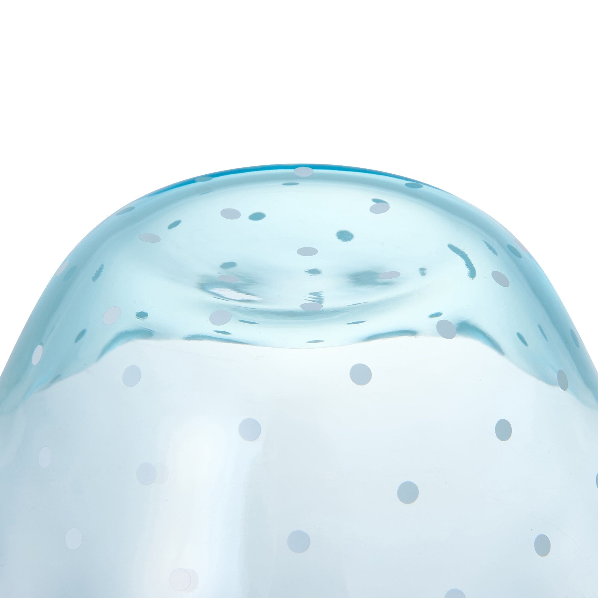 Dot Frill Glass Bowl Blue