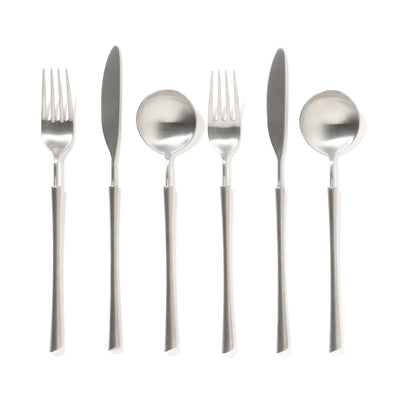 Pair Cutlery 6 Piece Dinner Set  Silver