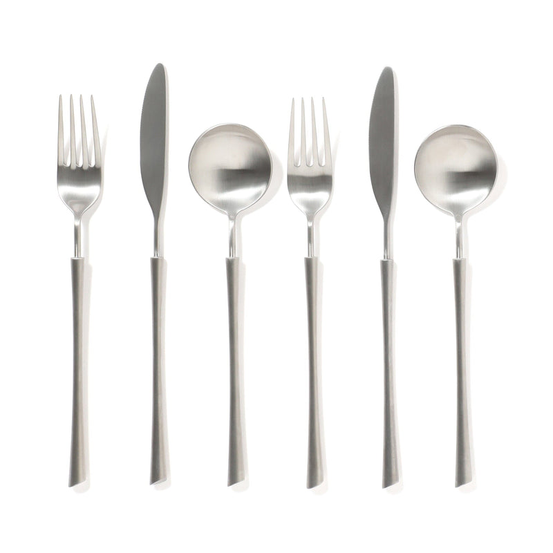 Pair Cutlery 6 Piece Dinner Set  Silver