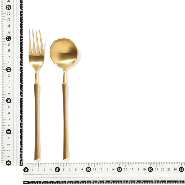 Pair Cutlery 4 Piece Dinner Set  Gold