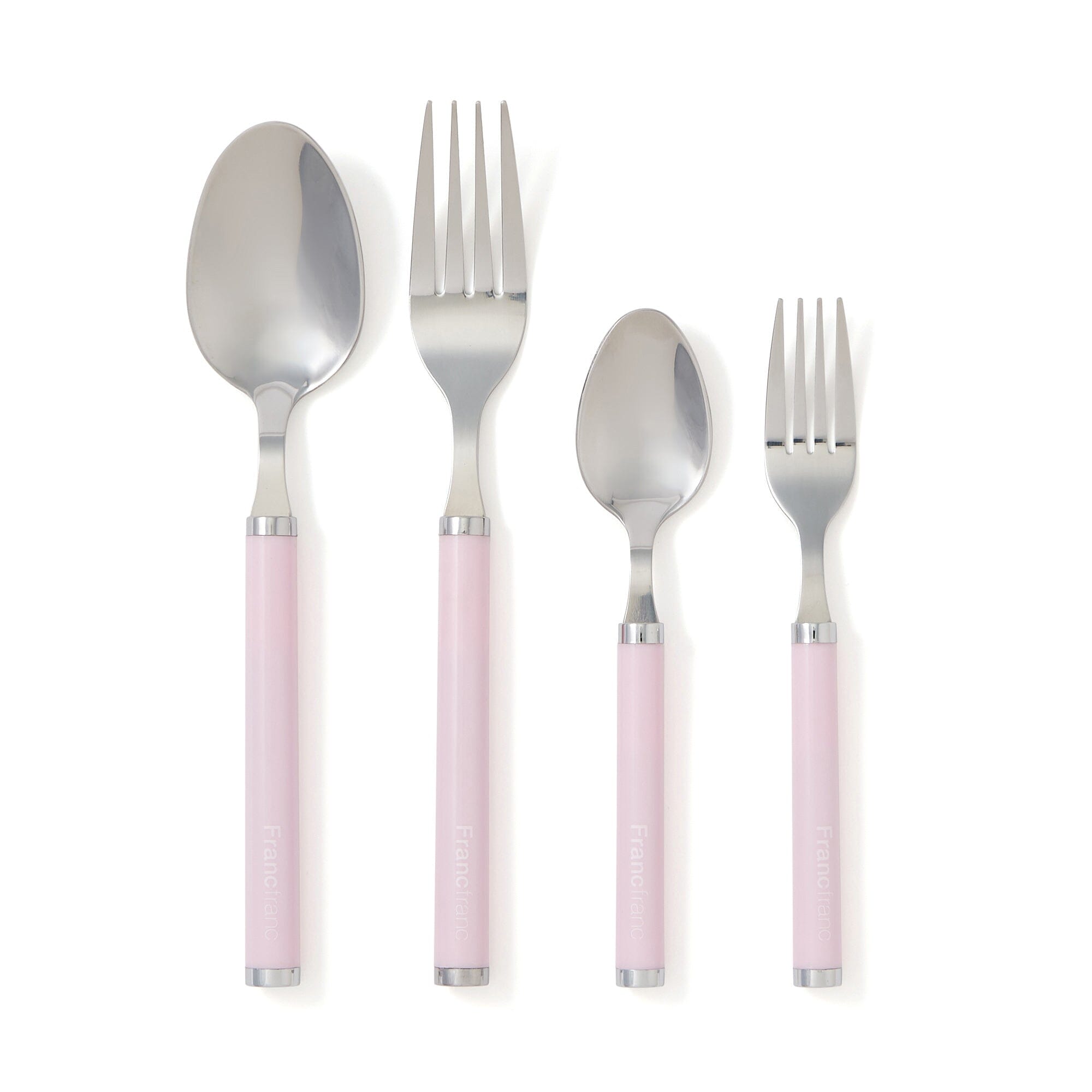Cutlery Set Of 4 Logo Pink