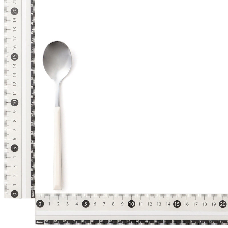 Color Handle Teaspoon White